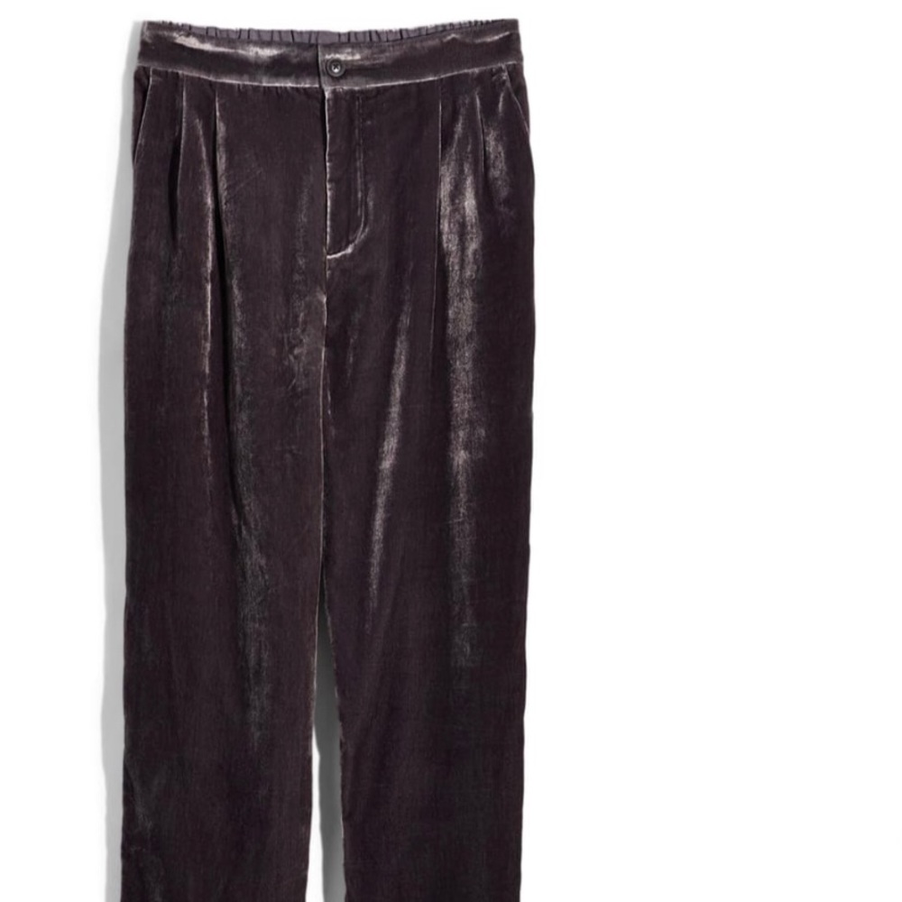 Madewell Velvet Pleat Pull-on Pant S